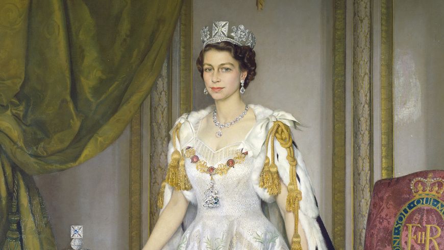 Queen Elizabeth II in Coronation Robes, Sir Herbert James Gunn, 1954