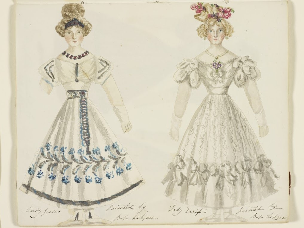 2 of Queen Victoria’s paper dolls