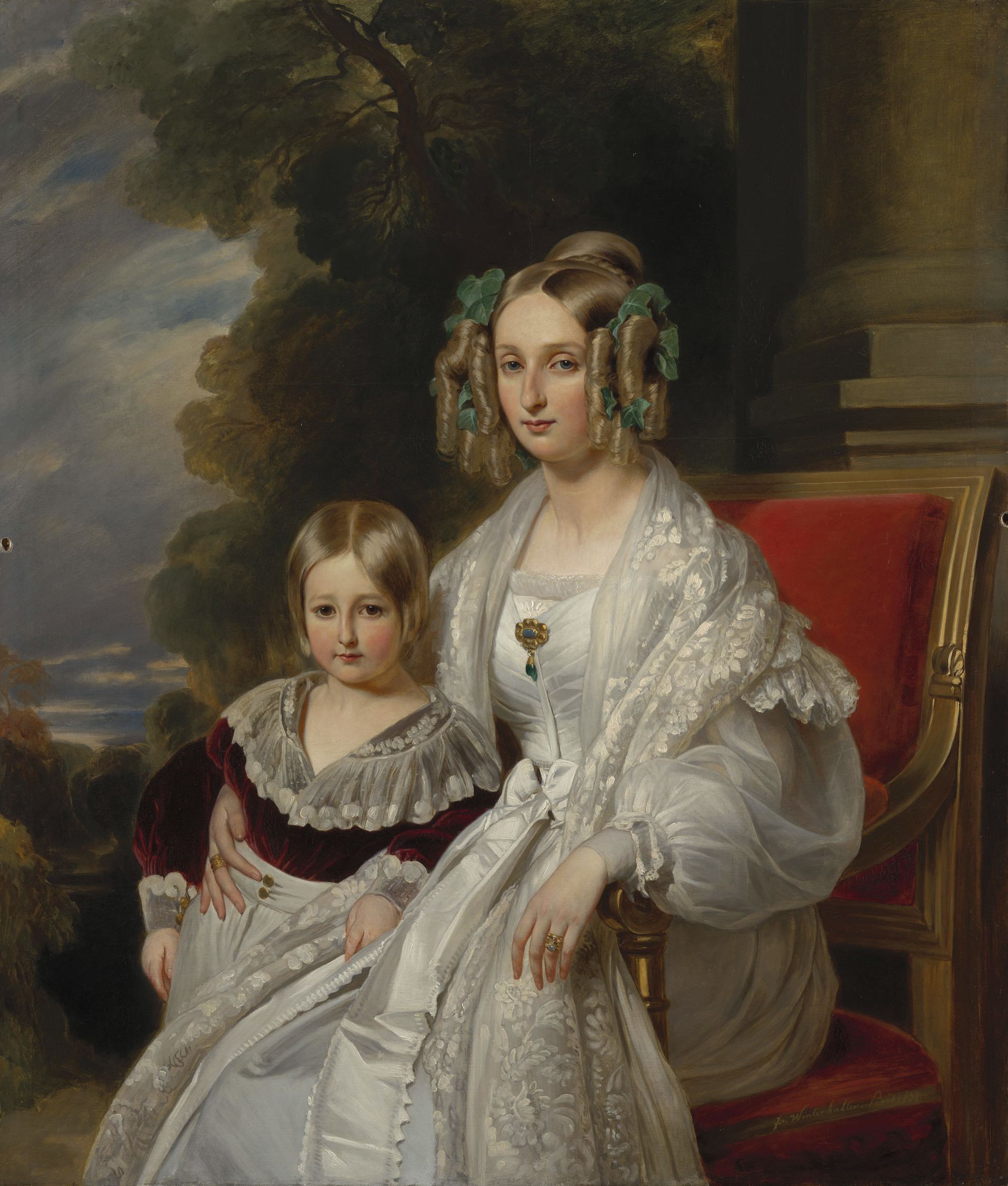 Winterhalter was born in the Black Forest where he was encouraged to draw at school. In 1818 he went to Freiburg to study under Karl Ludwig Sch&uuml;ler and then moved to Munich in 1823, where he attended the Academy and studied under Josef Stieler, a fas