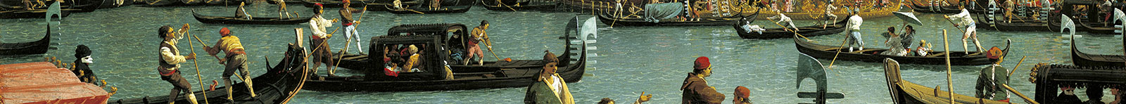 Details of gondola on a Venice canal