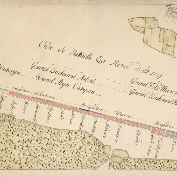 An order of battle of the Hanoverian army, commanded by Baron B&uuml;low in 1729 at Hanover.
The site of this review was on the heathlands to the east of Hanover, in the area of the Eilenriede forests, in the vicinity of the Pferdeturm, a medieval tower. 