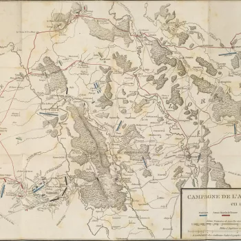 I-Printed pamphlet with hand-coloured printed map of Champagne &amp; Lorraine, lines of Prussian/French/Austrian troops (Wars of the French Revolution);1792 II-Hand coloured printed map of Lorraine &amp; Champagne, with lines of same troops; 1792.