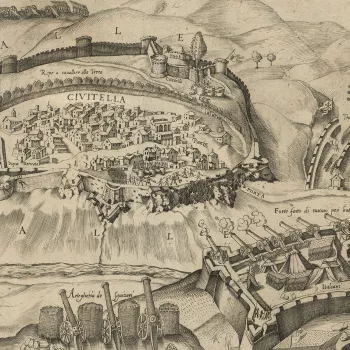 View of the siege of Civitella, 1557 (Civitella del Tronto, Abruzzi, Italy) 42?46?23?N 13?406?35?E