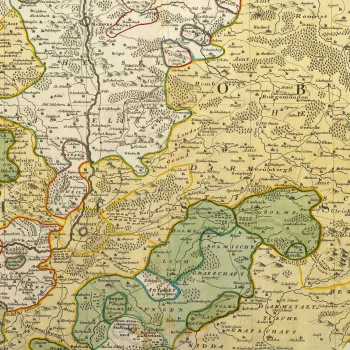 Map of Giessen and Hesse-Darmstadt, 1745 (Giessen, Hesse, Germany) 50?35'00"N 08?39'00"E