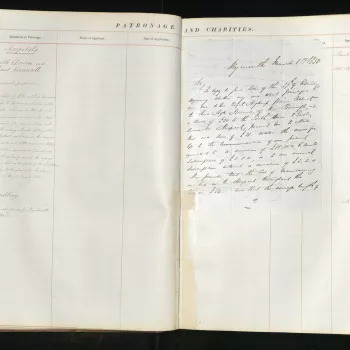 Includes nominations and donations for charities and patronages including asylums, dispensaries, hospitals, infirmaries, colleges, schools, institutions, societies and churches, as well as nominations for Christ's Hospital School, Charter House (Poor Brot