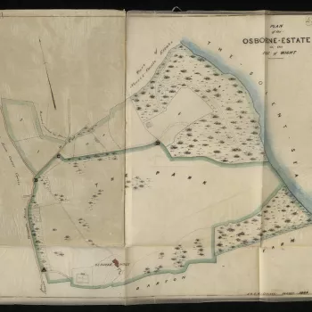 
Coloured plan of the Osborne Estate in the Isle of Wight, on tracing paper.

Related Material: For related material see VIC/MAIN/F/21/40.