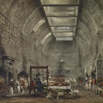 Painting of the kitchen at Windsor Castle